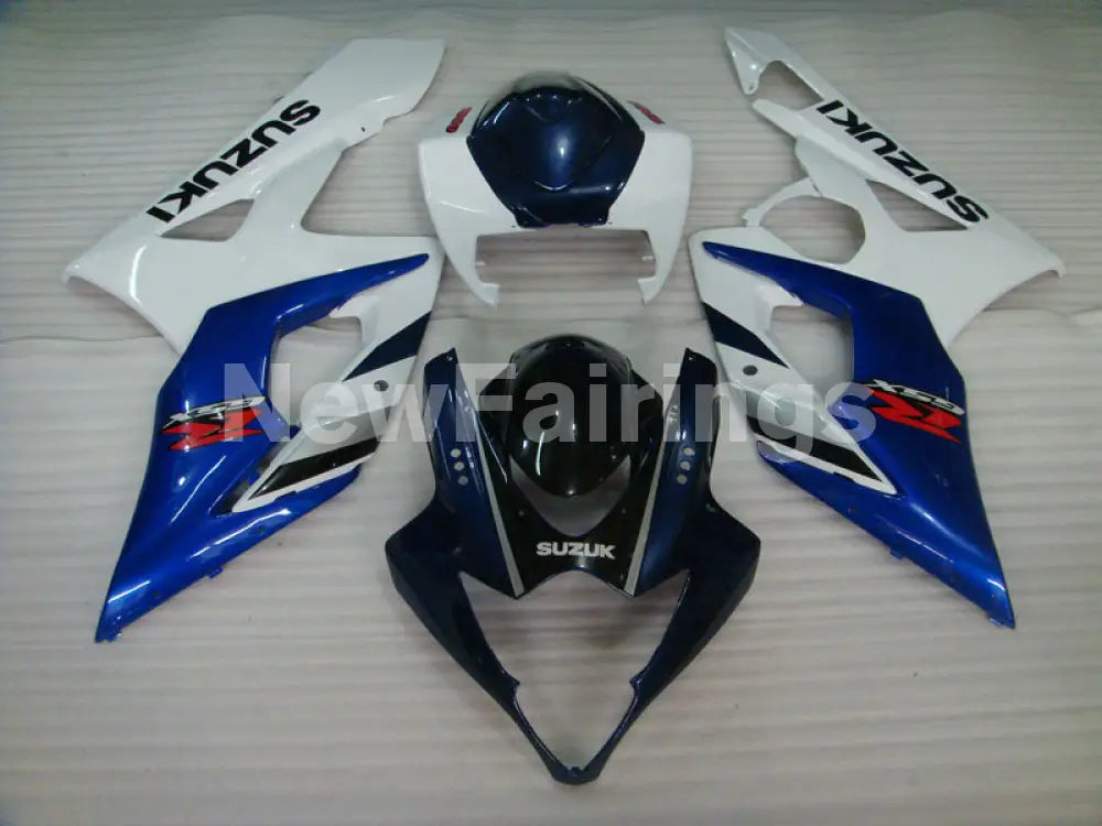 Blue and White Black Factory Style - GSX-R1000 05-06 Fairing Kit