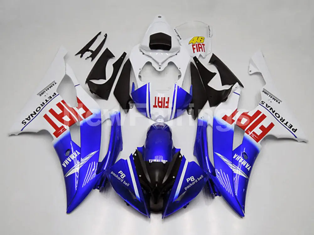 Blue and White FIAT with Number 46 - YZF-R6 08-16 Fairing Kit Vehicles & Parts > Vehicle Parts & Accessories > Motor
