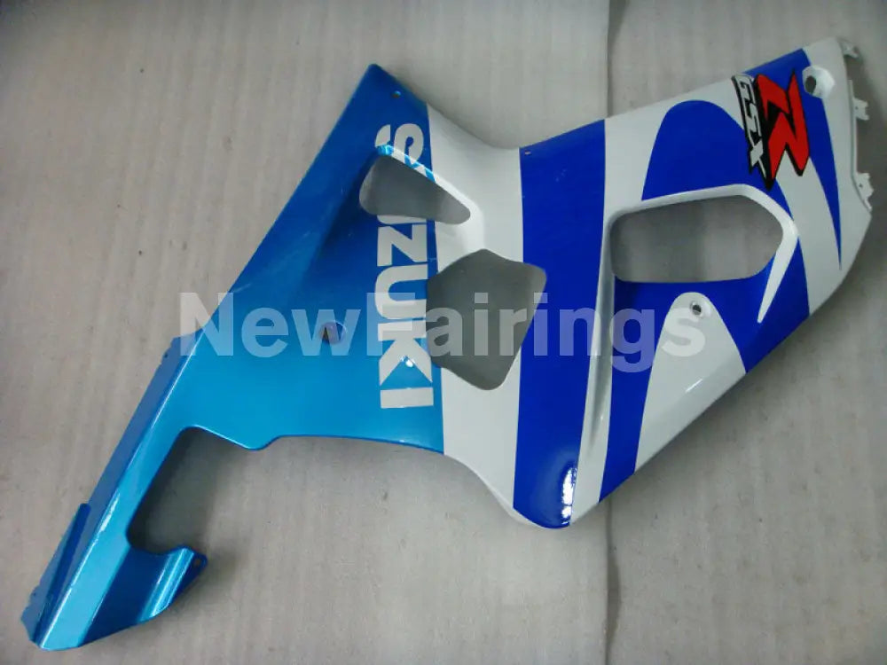 Blue and White Red Factory Style - GSX-R600 01-03 Fairing Kit