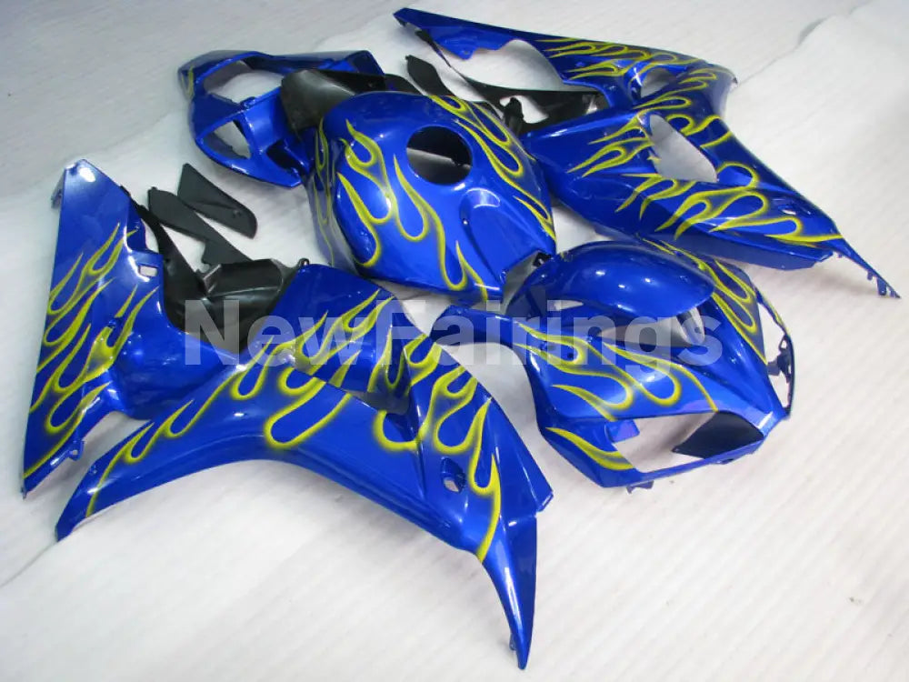 Blue and Yellow Flame - CBR1000RR 06-07 Fairing Kit