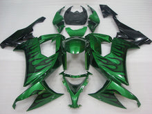 Charger l'image dans le visualiseur de la galerie, Green and Black Flame - NINJA ZX-10R 08-10 Fairing Kit