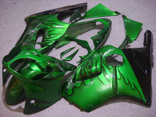 Charger l&#39;image dans la galerie, Green and Black Flame - NINJA ZX-12R 00-01 Fairing Kit