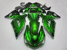 Charger l&#39;image dans la galerie, Green and Black Flame - NINJA ZX-14R 12-25 Fairing Kit
