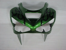 Charger l'image dans la galerie, Green and Black Flame - NINJA ZX-6R 03-04 Fairing Kit