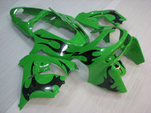 Charger l'image dans la galerie, Green with Black Flame - NINJA ZX-9R 98-99 Fairing Kit