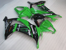 Charger l'image dans le visualiseur de la galerie, Green and Black Monster - NINJA ZX-10R 11-15 Fairing Kit