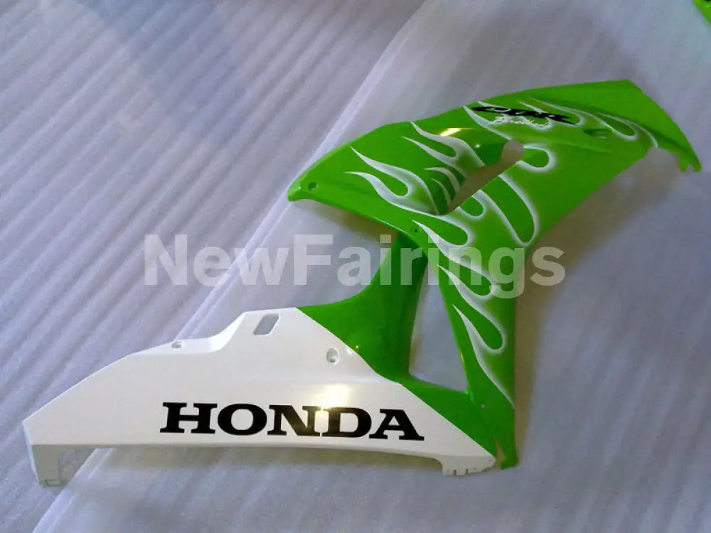 Green and White Flame - CBR1000RR 06-07 Fairing Kit