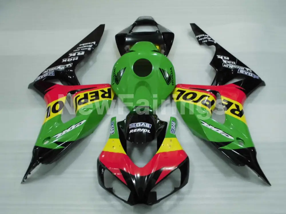 Green and Yellow Red Repsol - CBR1000RR 06-07 Fairing Kit