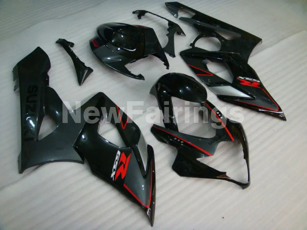 Grey Black and Red Factory Style - GSX-R1000 05-06 Fairing Kit