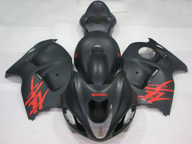 Noir mat avec décalcomanies rouges Style d'usine - Kit carénage GSX1300R Hayabusa 99-07
