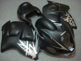 Noir mat avec décalcomanies rouges argentées style usine - Kit carénage GSX1300R Hayabusa 99-07