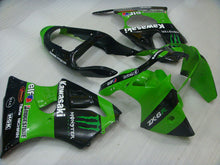 Charger l&#39;image dans la galerie, Kit de carénage Monster vert et noir - NINJA ZX-6R 00-02
