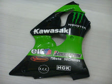 Charger l&#39;image dans la galerie, Kit de carénage Monster vert et noir - NINJA ZX-6R 00-02