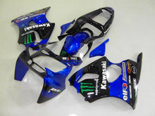 Charger l&#39;image dans la galerie, Kit de carénage Monster bleu et noir - NINJA ZX-6R 00-02
