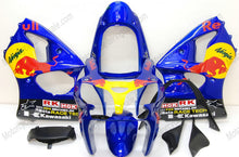 Charger l&#39;image dans la galerie, Kit de carénage bleu et noir Red Bull - NINJA ZX-6R 00-02