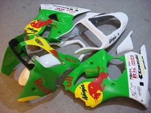 Charger l&#39;image dans la galerie, Kit de carénage vert et blanc Red Bull - NINJA ZX-6R 00-02