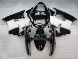 Kit de carénage noir et blanc sans décalcomanies - NINJA ZX-6R 00-02
