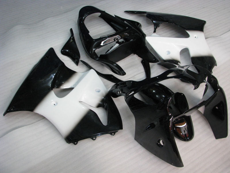 Kit de carénage noir et blanc sans décalcomanies - NINJA ZX-6R 00-02