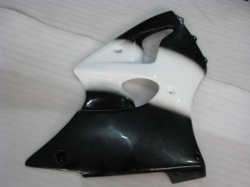 Kit de carénage noir et blanc sans décalcomanies - NINJA ZX-6R 00-02