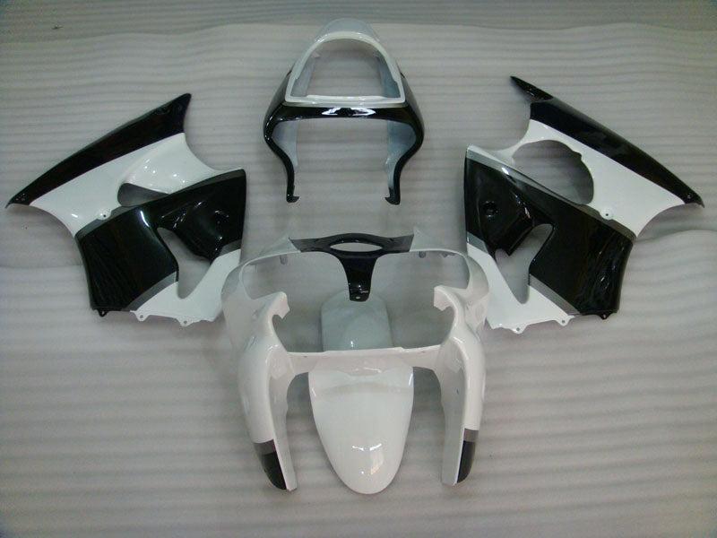 Kit de carénage noir et blanc gris sans décalcomanies - NINJA ZX-6R 00-02