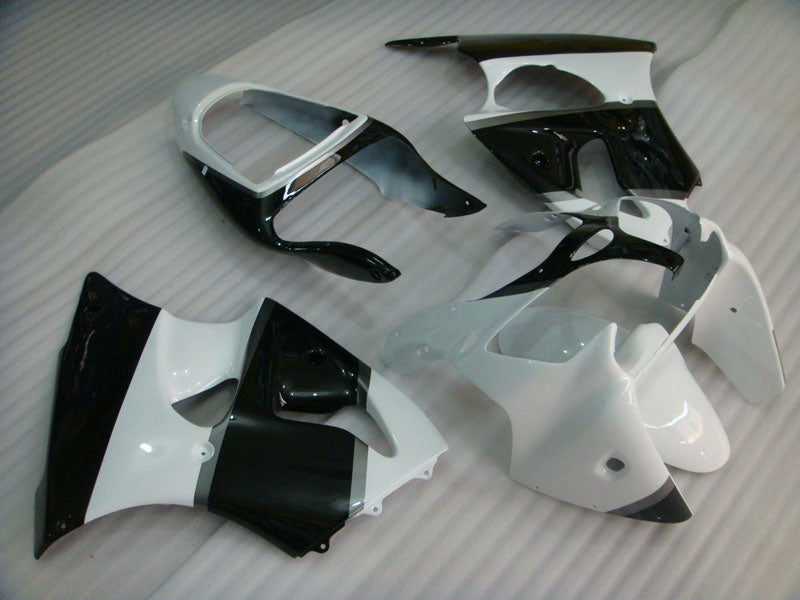 Kit de carénage noir et blanc gris sans décalcomanies - NINJA ZX-6R 00-02
