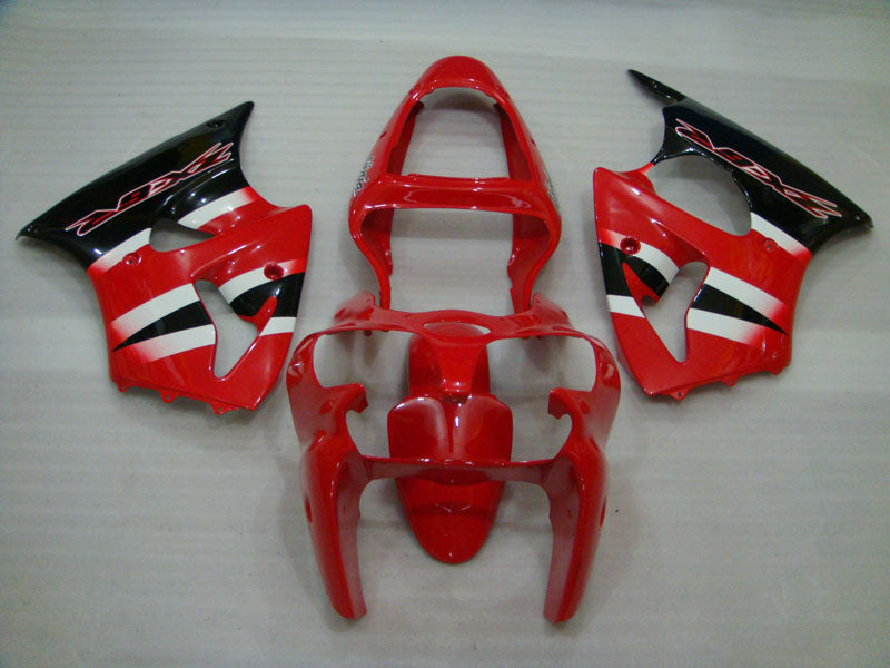 Kit de carénage rouge et noir style usine - NINJA ZX-6R 00-02