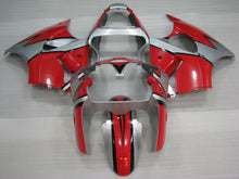 Charger l&#39;image dans la galerie, Kit de carénage rouge et argent style usine - NINJA ZX-6R 00-02