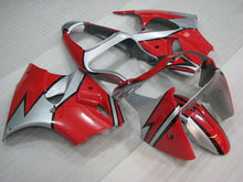 Charger l&#39;image dans la galerie, Kit de carénage rouge et argent style usine - NINJA ZX-6R 00-02