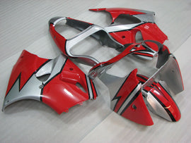 Kit de carénage rouge et argent style usine - NINJA ZX-6R 00-02