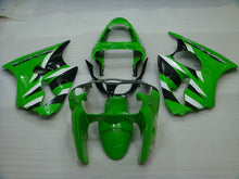 Charger l&#39;image dans la galerie, Kit de carénage vert et noir style usine - NINJA ZX-6R 00-02