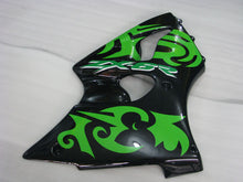Charger l&#39;image dans la galerie, Kit de carénage noir et vert style usine - NINJA ZX-6R 00-02