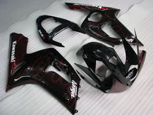 Charger l&#39;image dans la galerie, Black and Red Flame - NINJA ZX-6R 03-04 Fairing Kit