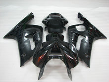 Charger l&#39;image dans la galerie, Black and Grey Flame - NINJA ZX-6R 03-04 Fairing Kit
