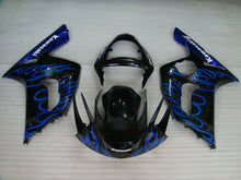 Charger l&#39;image dans la galerie, Black and Blue Flame - NINJA ZX-6R 03-04 Fairing Kit