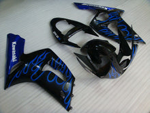 Charger l&#39;image dans la galerie, Black and Blue Flame - NINJA ZX-6R 03-04 Fairing Kit