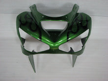 Charger l&#39;image dans la galerie, Green and Black Flame - NINJA ZX-6R 03-04 Fairing Kit