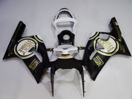 Kit de carénage noir et blanc Lucky Strike - NINJA ZX-6R 03-04