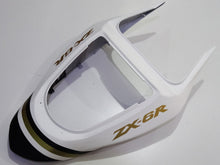 Charger l&#39;image dans la galerie, Black and White Lucky Strike - NINJA ZX-6R 03-04 Fairing Kit
