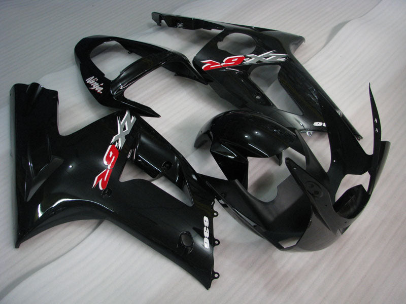 Kit de carénage noir style usine - NINJA ZX-6R 03-04
