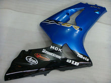 Charger l&#39;image dans la galerie, Kit de carénage bleu et noir style usine - NINJA ZX-6R 03-04