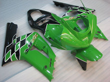 Charger l&#39;image dans la galerie, Kit de carénage vert et noir style usine - NINJA ZX-6R 03-04