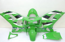 Charger l&#39;image dans la galerie, Kit de carénage vert et noir style usine - NINJA ZX-6R 03-04