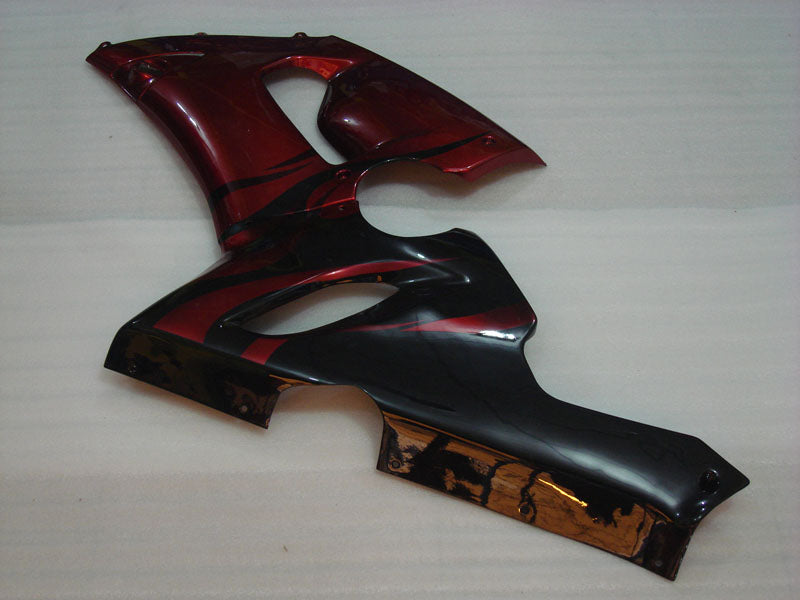 Flamme rouge et noire - Kit de carénage NINJA ZX-6R 05-06