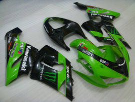 Kit de carénage Monster vert et noir - NINJA ZX-6R 05-06