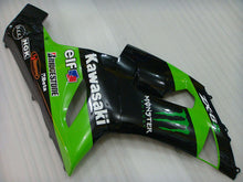 Charger l&#39;image dans la galerie, Kit de carénage Monster vert et noir - NINJA ZX-6R 05-06