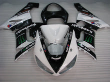 Charger l&#39;image dans la galerie, Kit de carénage Monster noir et blanc - NINJA ZX-6R 05-06