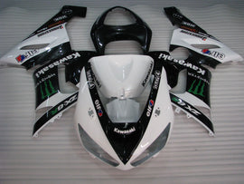 Kit de carénage Monster noir et blanc - NINJA ZX-6R 05-06