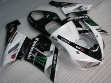 Charger l&#39;image dans la galerie, Kit de carénage Monster noir et blanc - NINJA ZX-6R 05-06