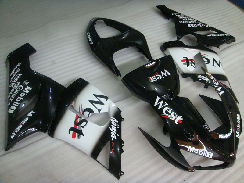 Kit de carénage Black and White West - NINJA ZX-6R 05-06