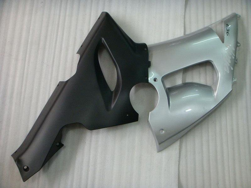 Kit de carénage style usine argent et noir mat - NINJA ZX-6R 05-06